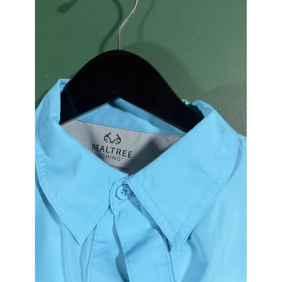 Realtree Fishing - Men's Blue Vented Fishing Shirt - Size M - Picture 4 of 7